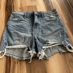 Judy Blue Light Blue Distressed Jean Shorts